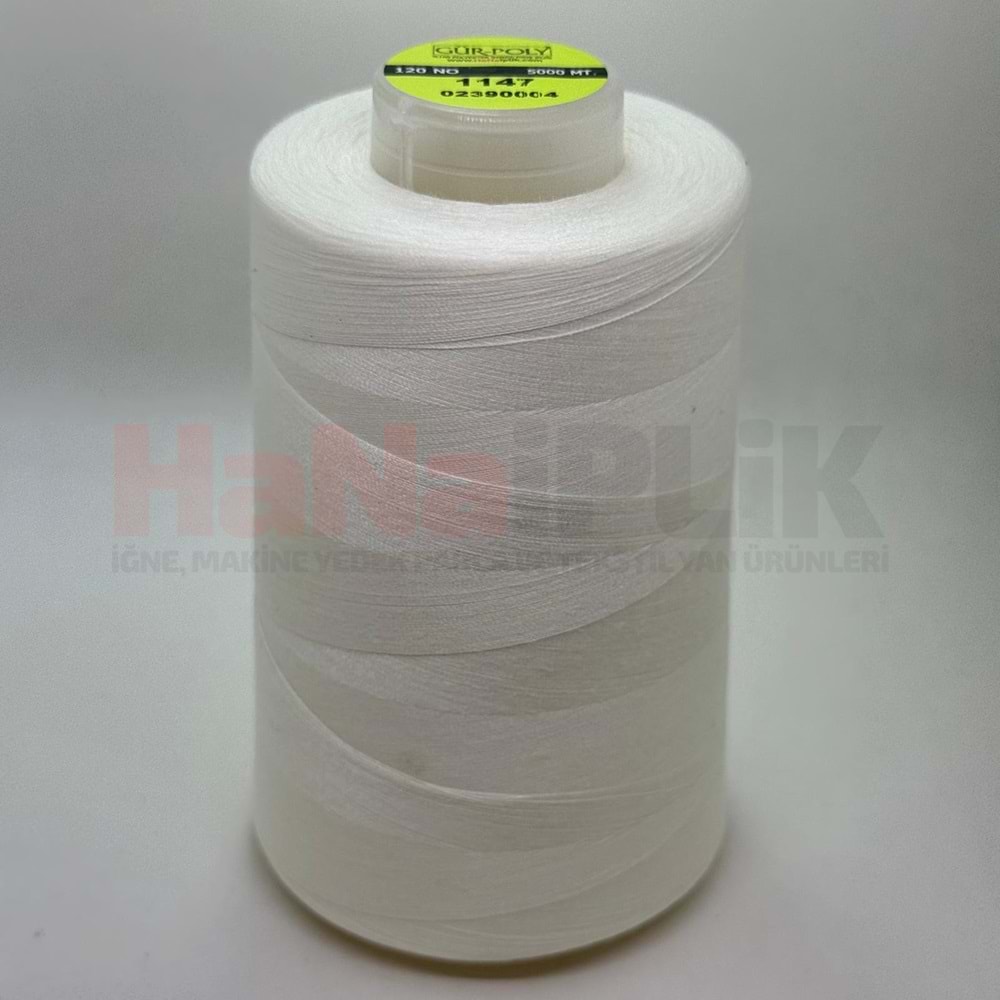 Gür-Poly (G1147*) Renkli 120NO Dikiş İpliği 5000MT.