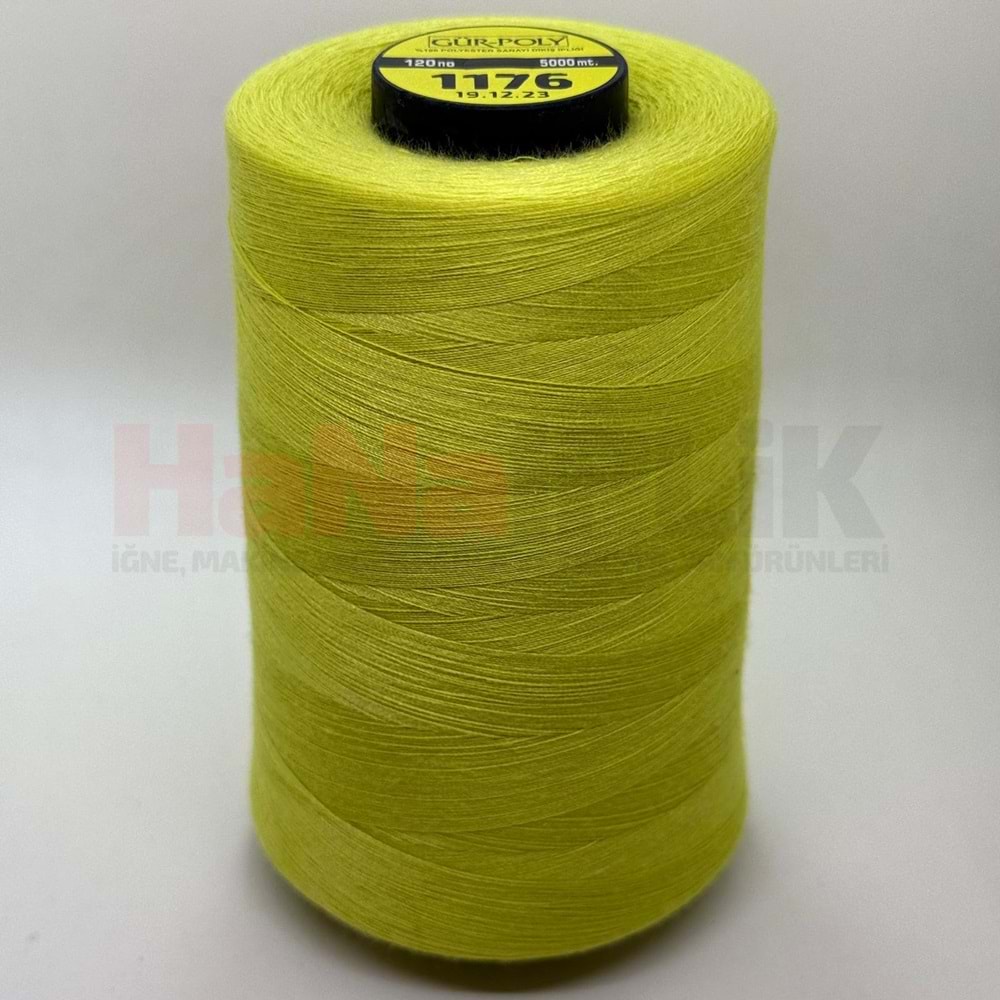 Gür-Poly (G1176) Renkli 120NO Dikiş İpliği 5000MT.