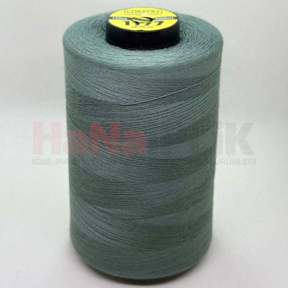 Gür-Poly (G1177) Renkli 120NO Dikiş İpliği 5000MT.