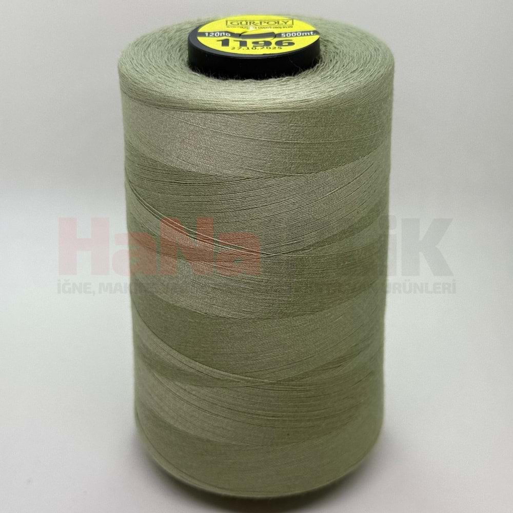 Gür-Poly (G1196) Renkli 120NO Dikiş İpliği 5000MT.