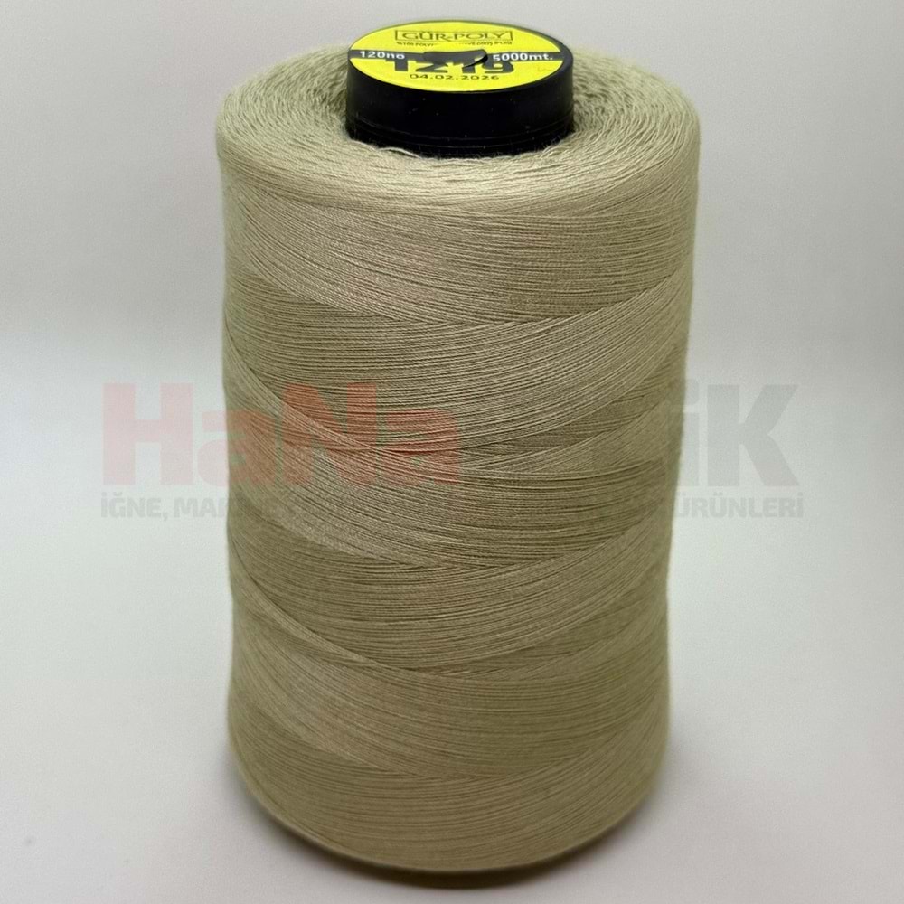 Gür-Poly (G1219) Renkli 120NO Dikiş İpliği 5000MT.