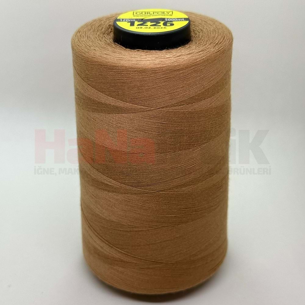 Gür-Poly (G1226) Renkli 120NO Dikiş İpliği 5000MT.