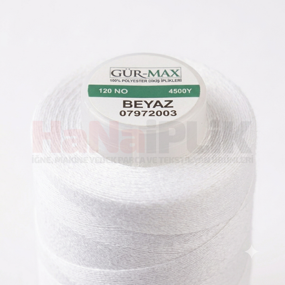 Gür-Max (BEYAZ) 120NO Dikiş İpliği 4000MT.