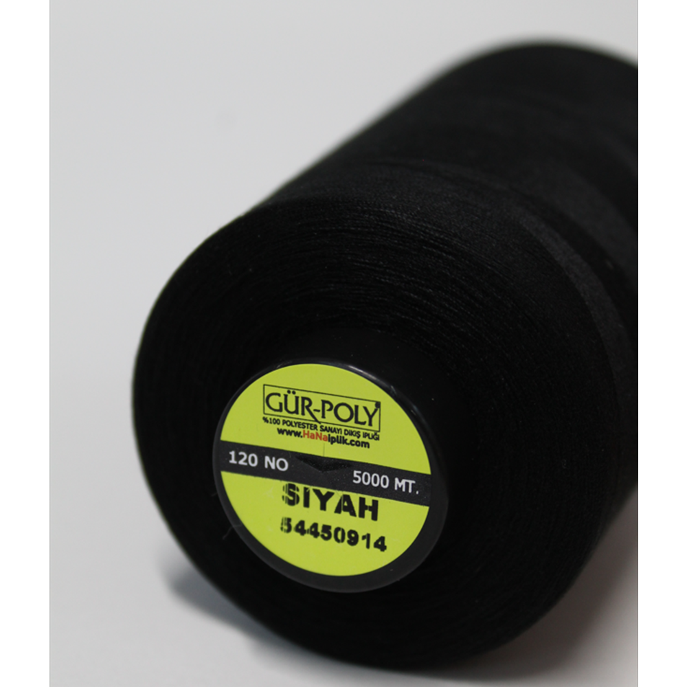 Gür-Poly (GSİYAH) 120NO Dikiş İpliği 5000MT.