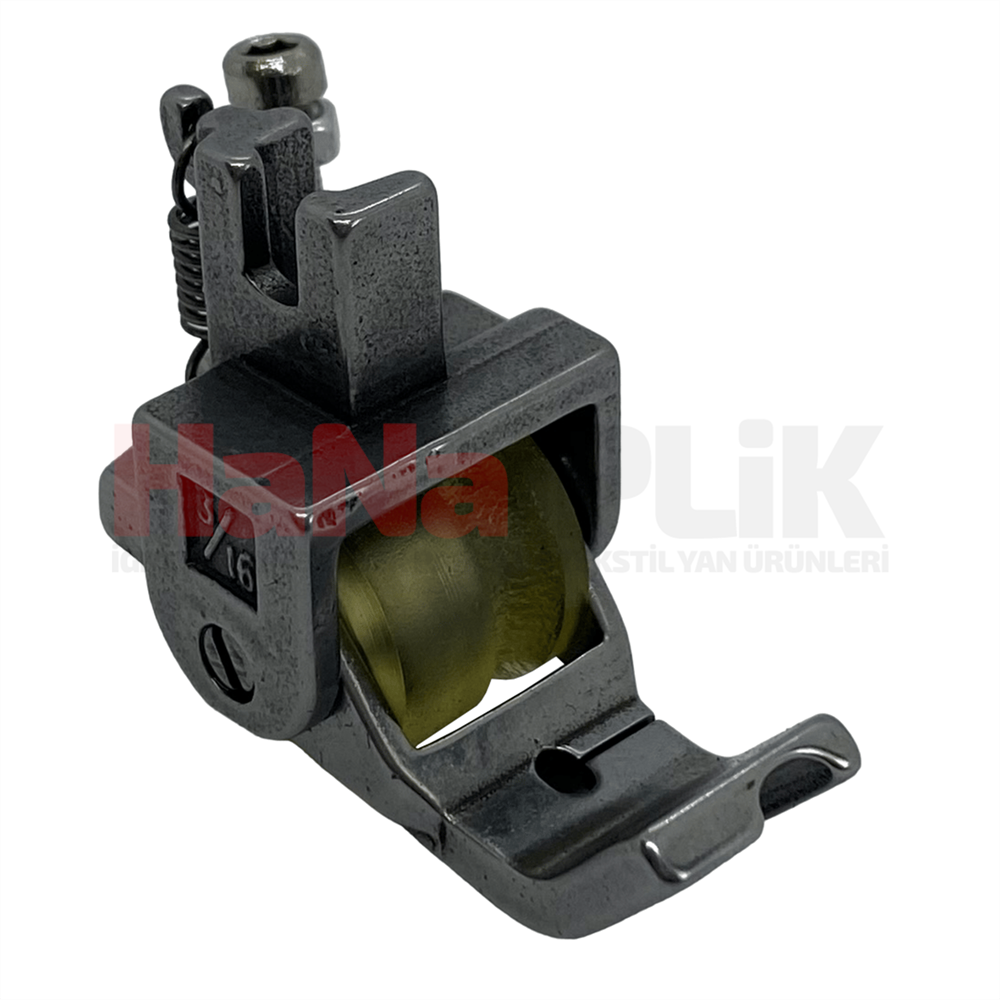 Düz Makine Fitil Tırnaklı Sarı Teker Ayak / HS-GL09 3/16 / Hst