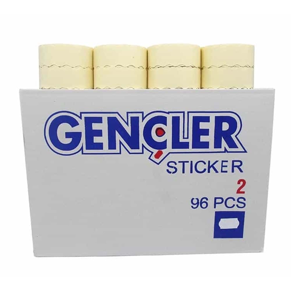 Renkli Meto Etiket (2NO) 96lık (1000li sarım)