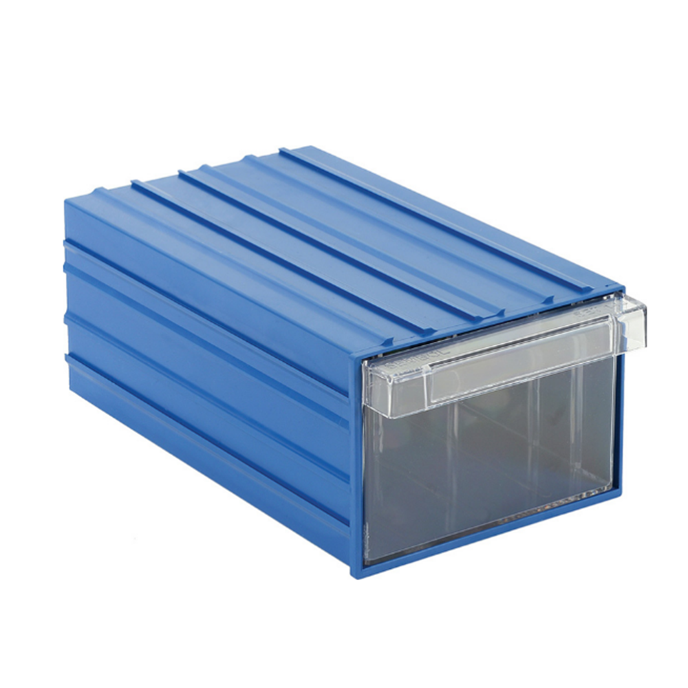 Plastik Şeffaf Çekmeceli Kutu Mavi Set140 (E/B/Y) : 136 x 230 x 96 mm