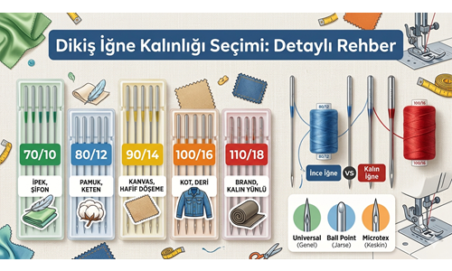 Dikiş İğnesi Seçimi: Kumaşa Göre İğne Numarası Rehberi