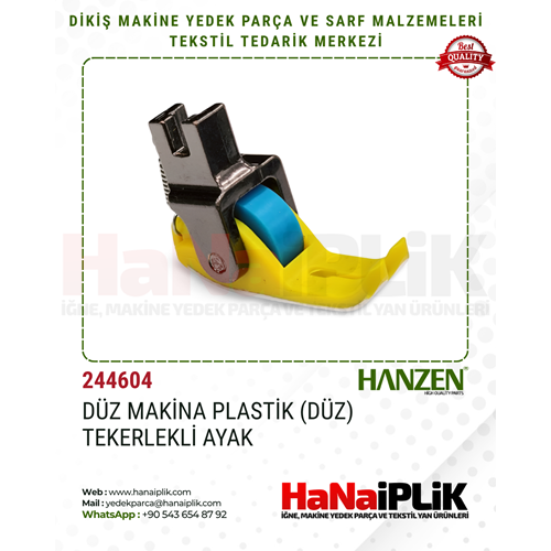 Düz Makina Plastik (Düz) Tekerlekli Ayak / 244604 (MD-05)