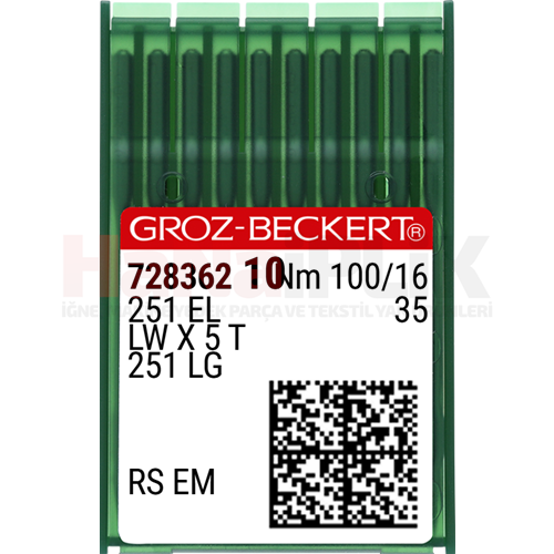 Paça Baskı Dikiş İğnesi / 251 EL/251 LG/300/29BNL 100/16NO (RS EM) (728362)