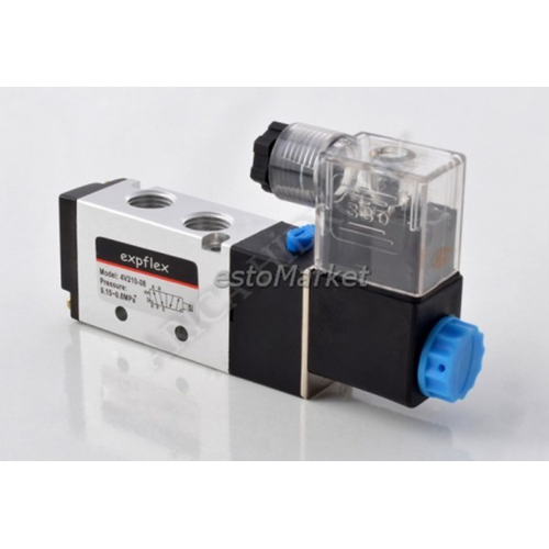 Pnömatik Yön Kontrol Valfi 1/4 Tek Bobin DC24V / 4V210-08