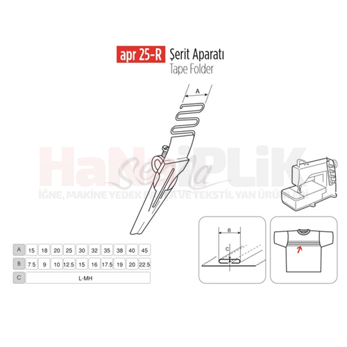 Reçme Ve Düz Makina Şerit Apara 30X15