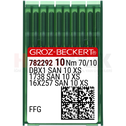 Düz Makine İnce Dip (SAN10 XS Daha Hassas) Dikiş İğnesi / DBX1 (SAN10 XS) 70/10 (FFG/SES) (782292)