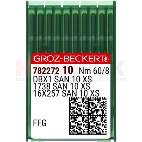 Düz Makine İnce Dip (SAN10 XS Daha Hassas) Dikiş İğnesi / DBX1 (SAN10 XS) 60/8 (FFG/SES) (782272)