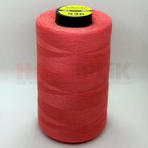 Gür-Poly (G0536) Renkli 120NO Dikiş İpliği 5000MT.
