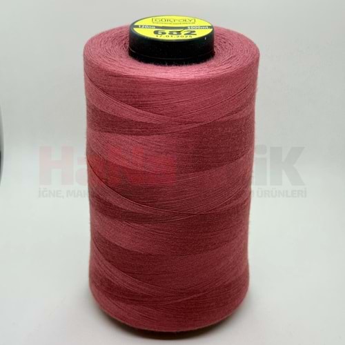Gür-Poly (G0682) Renkli 120NO Dikiş İpliği 5000MT.