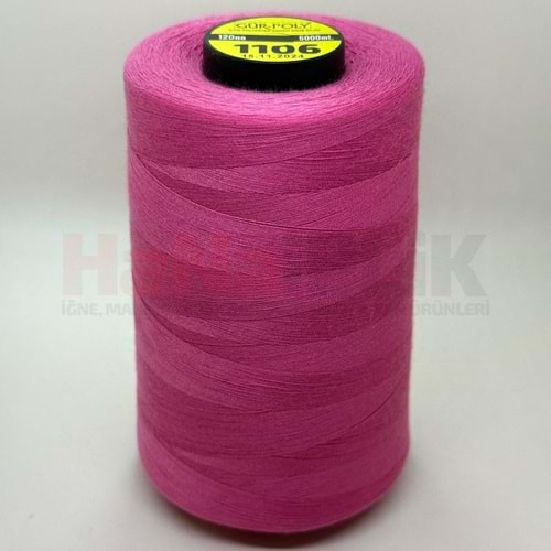 Gür-Poly (G1106) Renkli 120NO Dikiş İpliği 5000MT.