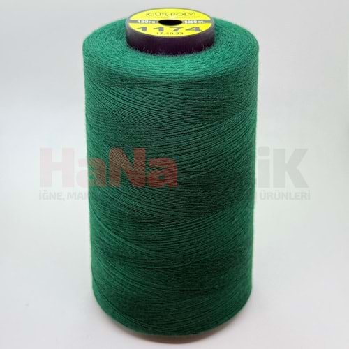 Gür-Poly (G1174) Renkli 120NO Dikiş İpliği 5000MT.