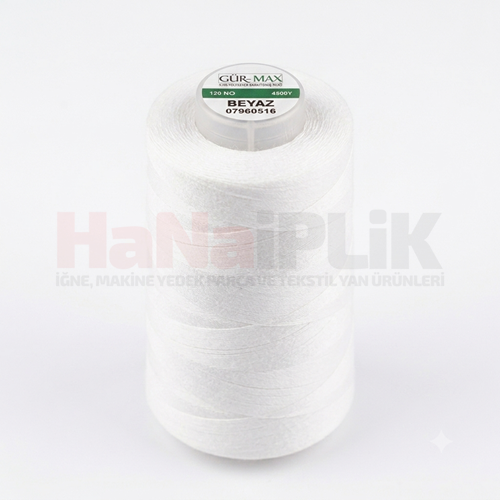 Gür-Max (BEYAZ) 120NO Dikiş İpliği 4000MT.