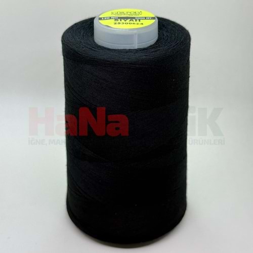 Gür-Poly (GSİYAH) 120NO Dikiş İpliği 5000MT.