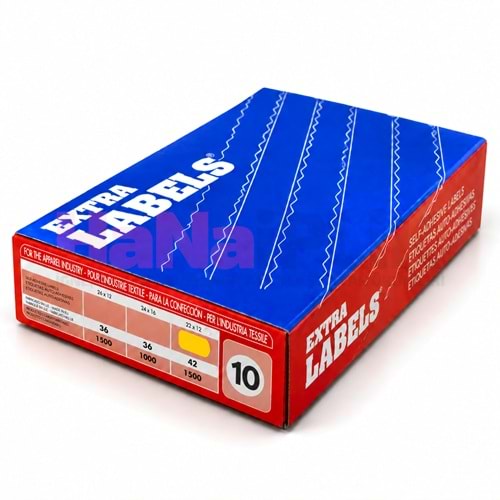 Renkli Meto Etiket (10NO) Extra Labels 42lik (1500lü Sarım)